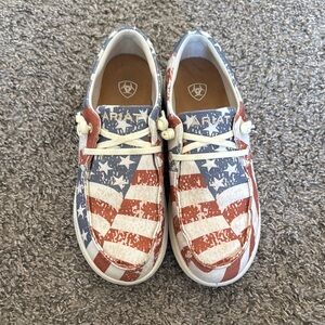 Ariat woman’s ' Red, White, and Blue Star Shoes